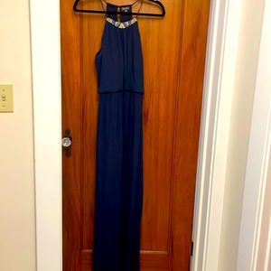 Gently Used Lily Rose Navy Spaghetti Strap Maxi Dress